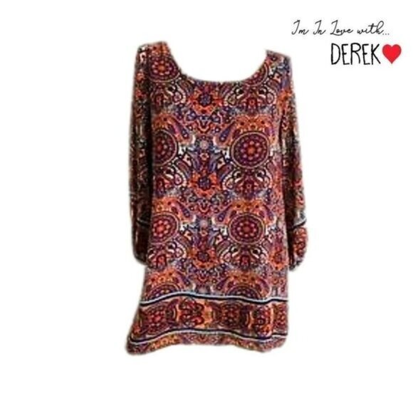 im in Love with Derek Women Summer Tunic Dress Casual Loose Flowy Swing shift - Picture 2 of 7